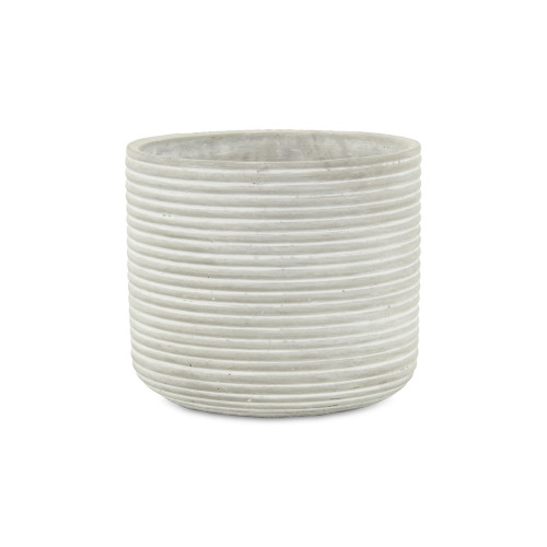 7.25" Gray Extra Large Perpendicular Outdoor Planter Pot