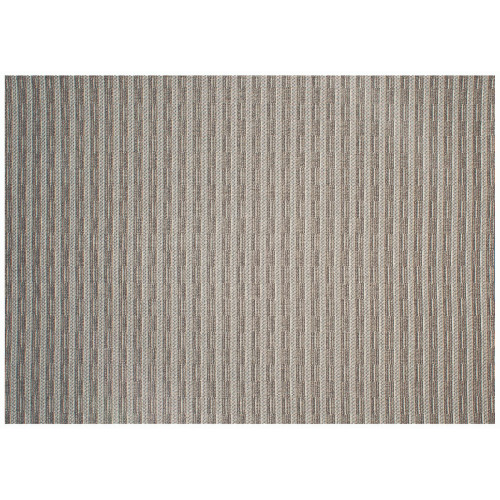 5.25' x 7.25' Charcoal Gray Striped Outdoor Area Throw Rug