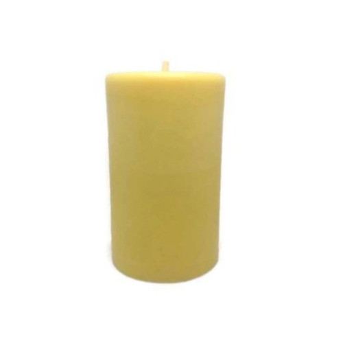 3.75" Golden Yellow Beeswax Aromatherapy Pillar Candle