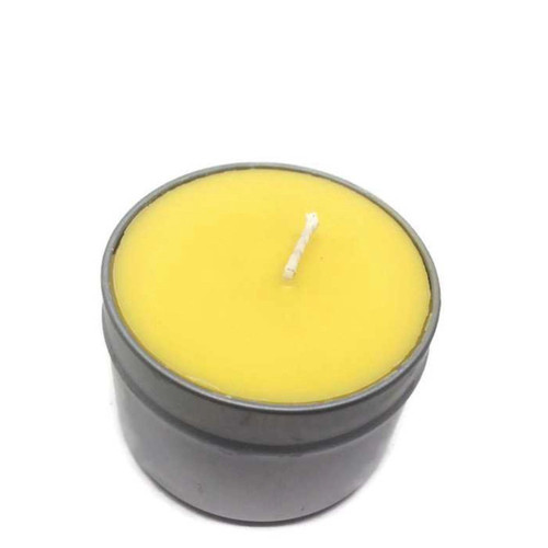 6" Yellow and Gray Eucalyptus Lemon Scented Aromatherapy Candle