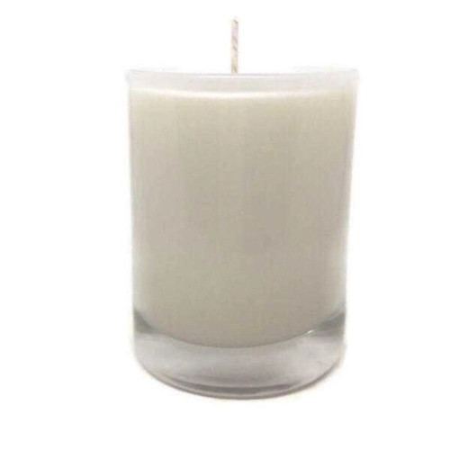 Pack of 6 White Unscented Glass Votive Candles