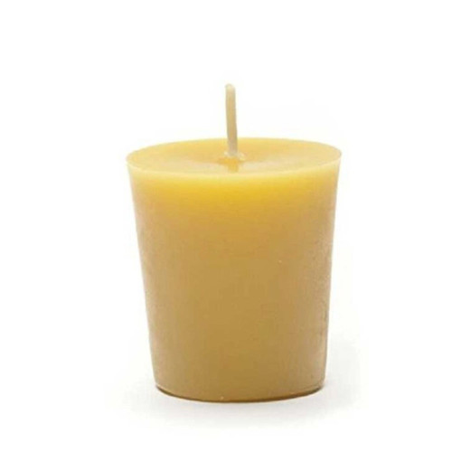 Pack of 6 Golden Yellow Beeswax Votive Candles