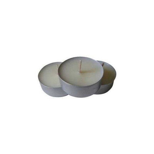 Pack of 50 White and Silver Organic Handmade Tealight Candles 1.5"