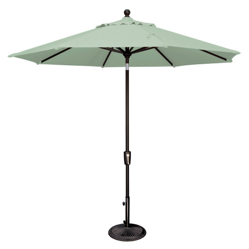 9ft Outdoor Patio Octagon Umbrella with Push Button Tilt, Pistachio Green