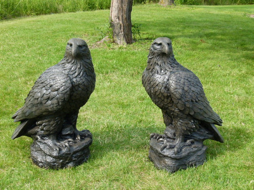 52" Set of Two Entryway Eagle Statues - Proudly Display Your American Spirit