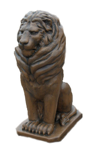Make a Majestic Statement with the Set of 2 Regal Lions Entryway Garden Statues 48"