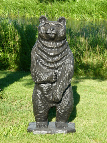 Welcome Home with the Majestic 56" Standing Tall Bear Statue