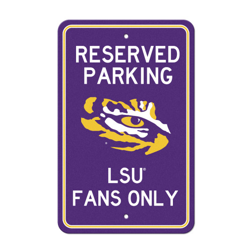 18" NCAA Louisiana State University Tigers 'Reserved Parking' Wall Sign