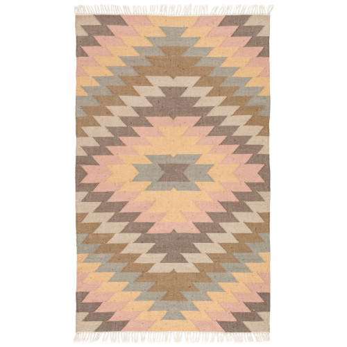 2' x 3' Multi-Color Mojave Outdoor Flat Weave Area Throw Rug