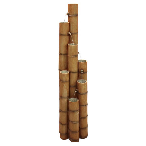 Cascading Bamboo Sculptural Fountain - 57.5"