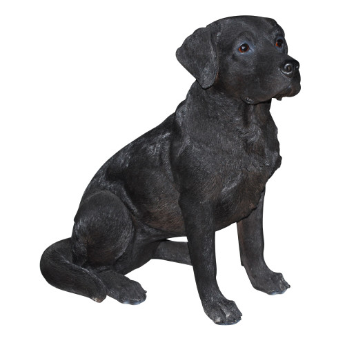 21.25" Sitting Labrador Retriever Outdoor Garden Statue
