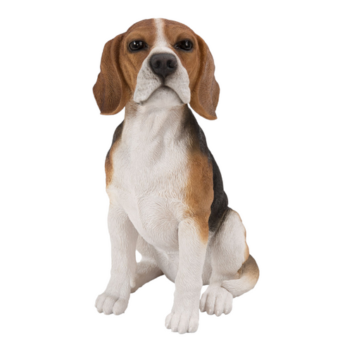 14.75" Beagle Dog Sitting Outdoor Garden Statue