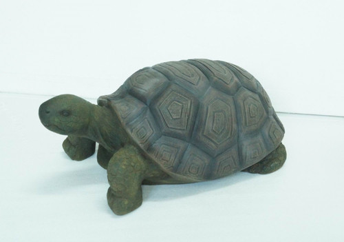 21" Turtle Outdoor Garden Statue - Green
