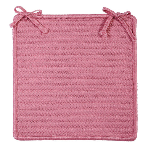 15" Solid Pink Handmade Braided Round Chair Pad
