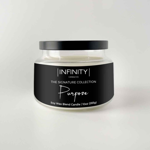 Purpose White and Black Scented Soy Wax Candle