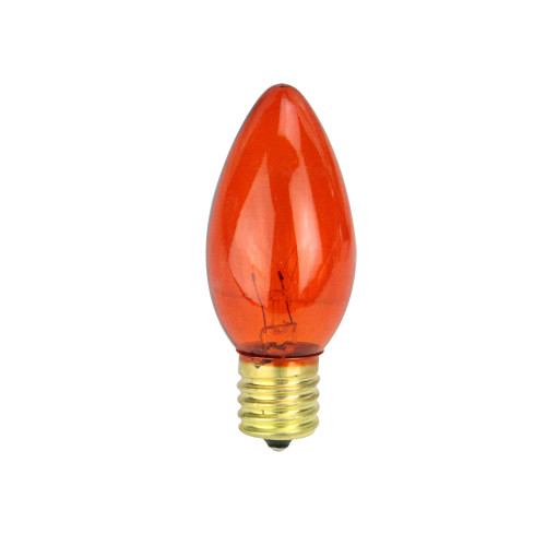 Pack of 4 Transparent Orange C9 Christmas Replacement Bulbs