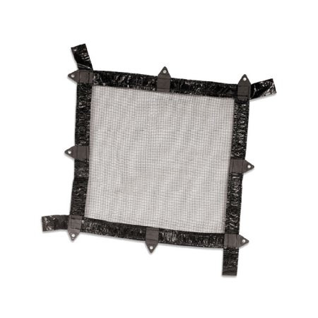 Rectangular Closing Leaf Jet Black and White Deluxe Net Cover for In Ground Swimming Pool 16' x 24'