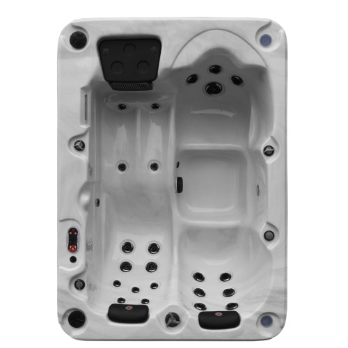 84" Brown and Ivory Montreal 3 Person Jet Plug and Play Hot Tub