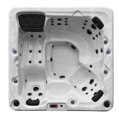 84" Brown and Ivory Toronto SE 6 Person Jet Hot Tub