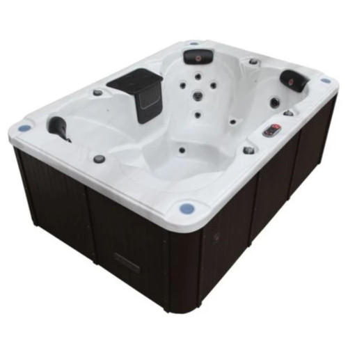 84" Brown and Ivory Calgary 4 Person Plug and Play Jet Hot Tub
