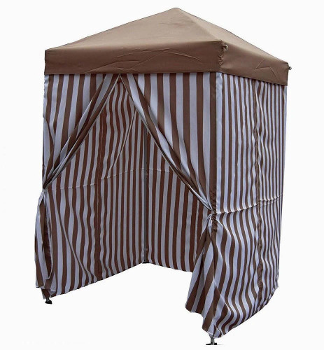 Pop Up Portable Pool Cabana 5' x 5' with Privacy Panels, Striped