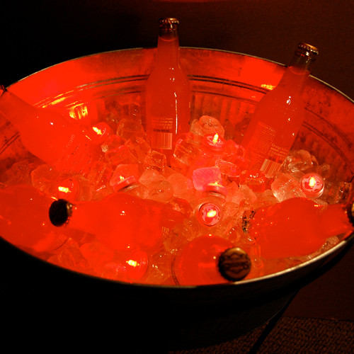 Pack of 10 Remote Control LED Lighted Red Waterproof Tea Lights