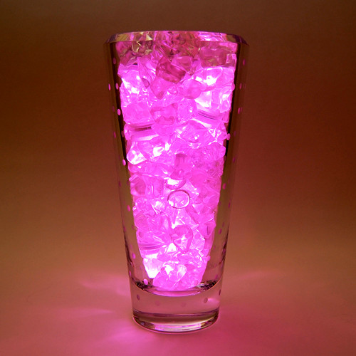 Pack of 10 Remote Control LED Lighted Pink Waterproof Tea Lights