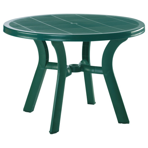 42" Green Round Outdoor Patio Dining Table - Ideal for Outdoor Parties and Easy to Clean
