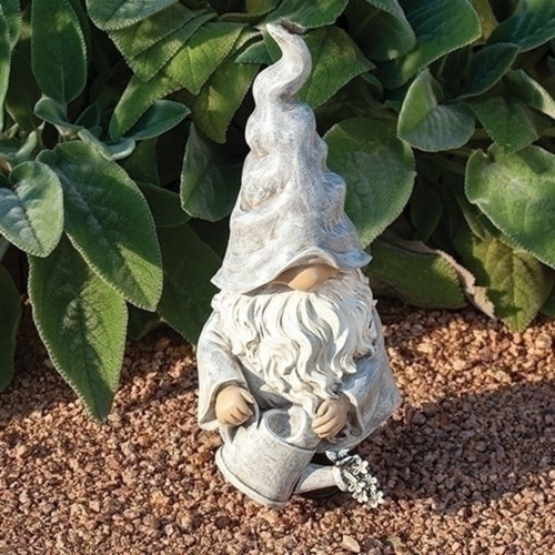 13.75" Gnome with Watering Can Outdoor Garden Statue