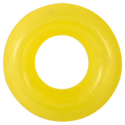Sunny Fun Awaits: 35" Yellow Inflatable Inner Tube Pool Float