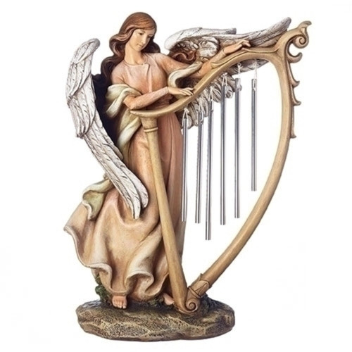 13.25" Angel with Chimes Garden Statue