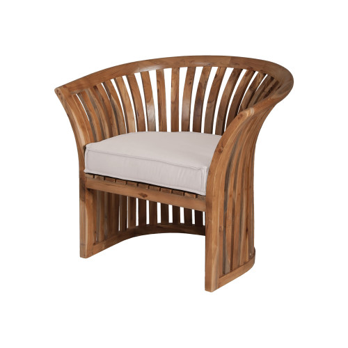 Beige Outdoor Barrel Chair Cushion 23”