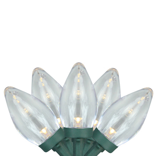 50 Transparent LED C7 Warm White Outdoor Decorative Lights