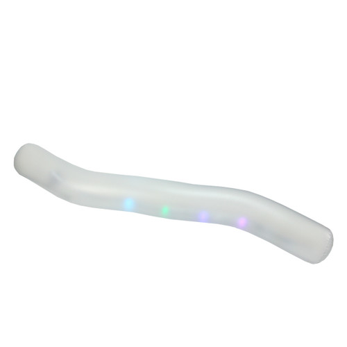 69.25" White LED Lighted Inflatable Swimming Pool Noodle Toy