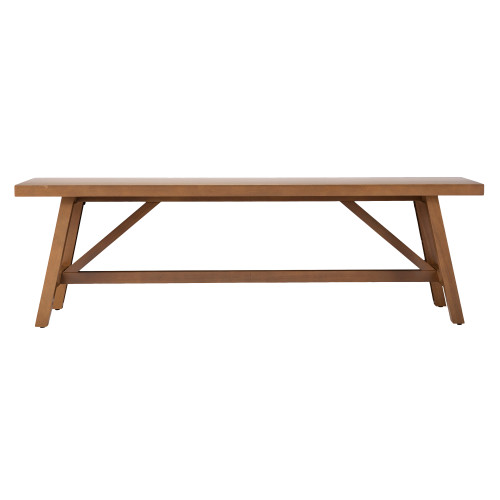 4.75' Solid Brown Rectangular Home Furniture and Collections Hambleden A-Frame Dining Bench