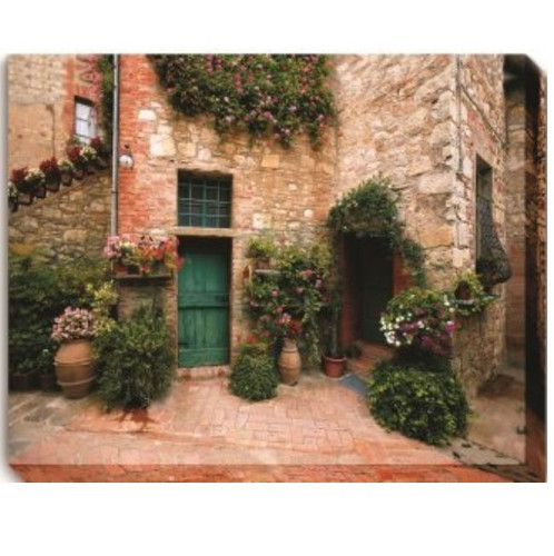 Brown and Green Estate Toscana Outdoor Canvas Rectangular Wall Art Decor 30" x 40"