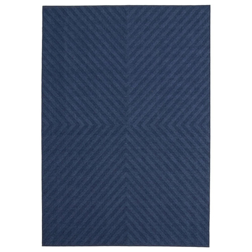 4' x 5.5' Blue Abstract Rectangular Outdoor Area Throw Rug