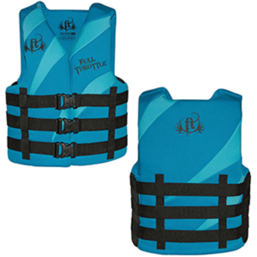 Black and Blue Full Throttle Multipurpose Outdoor Patio Rapid Dry Life Vest Jacket