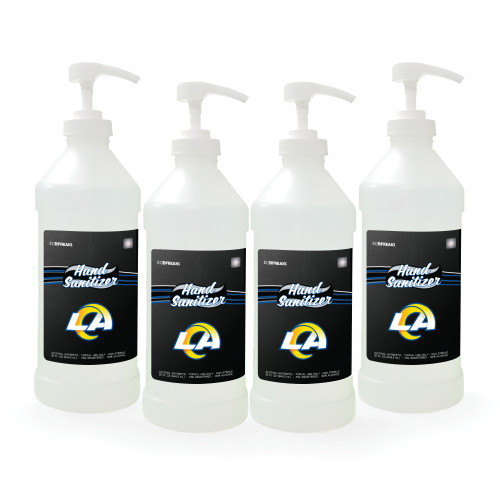 Pack of 4 NFL Los Angeles Rams Hand Sanitizer with Pump Top 32 oz.