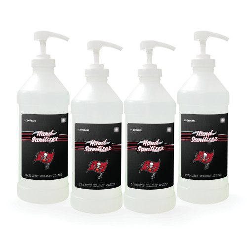 Pack of 4 NFL Tampa Bay Buccaneers Hand Sanitizer with Pump Top 32 oz.
