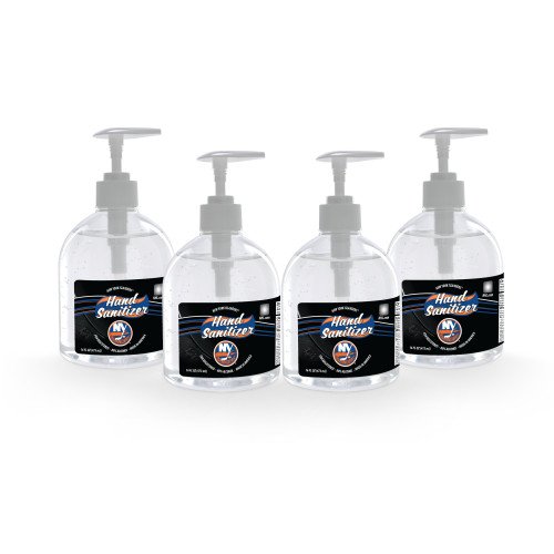 Pack of 4 NHL New York Islanders Hand Sanitizer with Pump Top 16 oz.