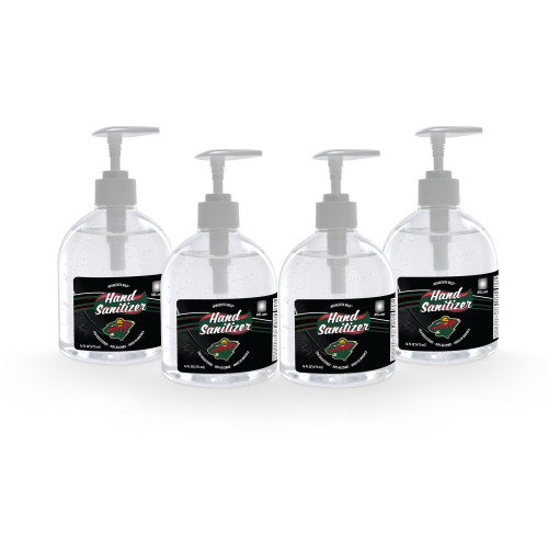 Pack of 4 NHL Minnesota Wild Hand Sanitizer with Pump Top 16 oz.