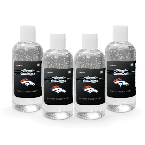 Pack of 4 NFL Denver Broncos Hand Sanitizer with Flip Cap 12 oz.