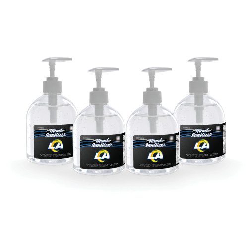 Pack of 4 NFL Los Angeles Rams Hand Sanitizer with Pump Top 16 oz.
