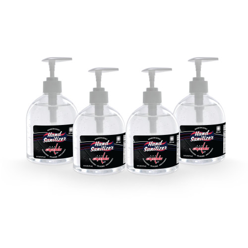 Pack of 4 NHL Washington Capitals Hand Sanitizers with Pump Top 16 oz.