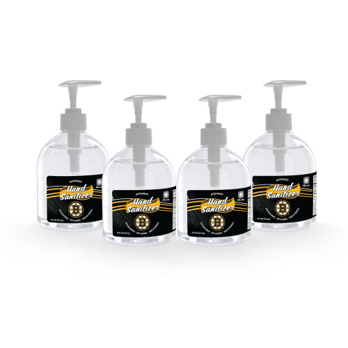 Pack of 4 NHL Boston Bruins Hand Sanitizer with Pump Top 16 oz.