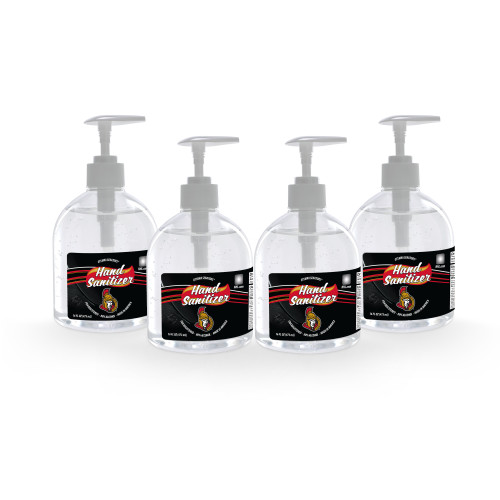 Pack of 4 NHL Ottawa Senators Hand Sanitizer with Pump Top 16 oz.