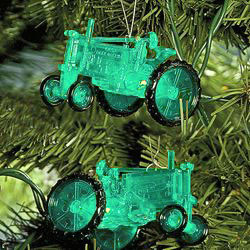 10-Count Country Heritage Green Farm Tractor Christmas Lights - Green Wire