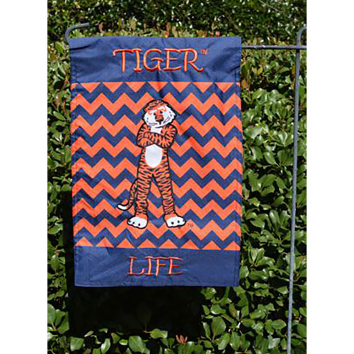 18" Blue & Orange Garden Flag Pool Central