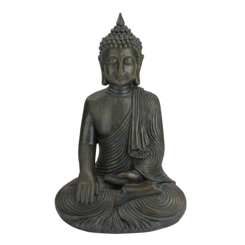 16.25" Serene Meditating Buddha Outdoor Garden Statue